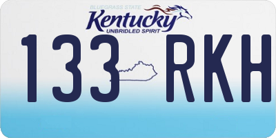 KY license plate 133RKH