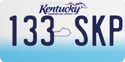 KY license plate 133SKP
