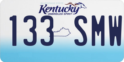 KY license plate 133SMW