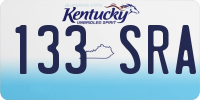 KY license plate 133SRA