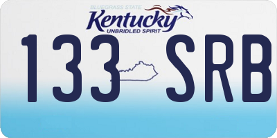 KY license plate 133SRB