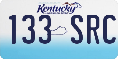 KY license plate 133SRC