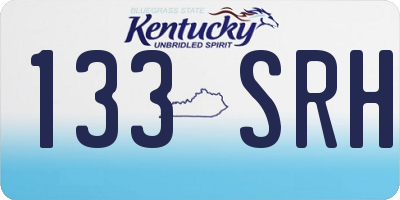 KY license plate 133SRH
