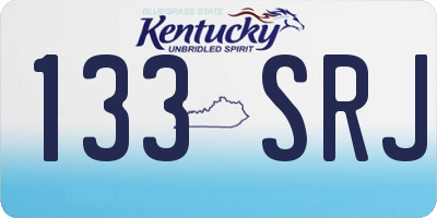KY license plate 133SRJ