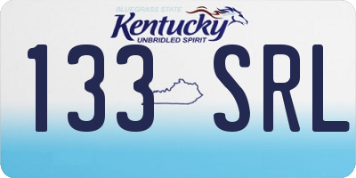 KY license plate 133SRL
