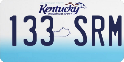 KY license plate 133SRM
