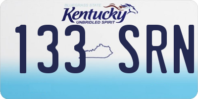 KY license plate 133SRN