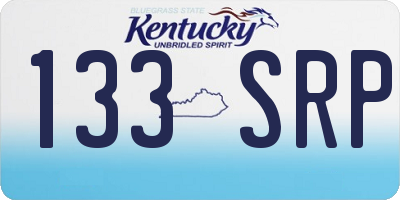 KY license plate 133SRP