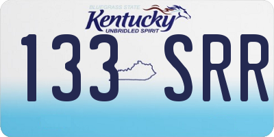 KY license plate 133SRR