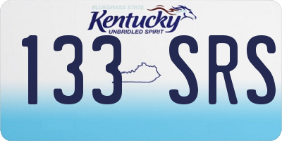 KY license plate 133SRS