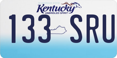 KY license plate 133SRU