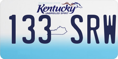 KY license plate 133SRW