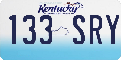KY license plate 133SRY
