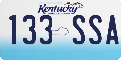 KY license plate 133SSA