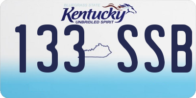KY license plate 133SSB