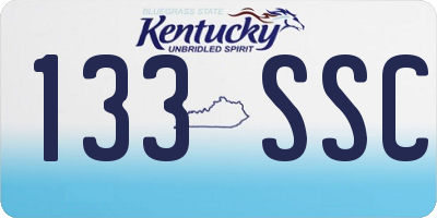 KY license plate 133SSC