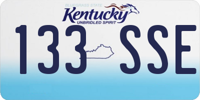 KY license plate 133SSE