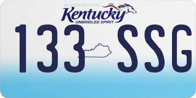 KY license plate 133SSG