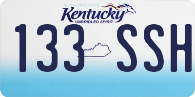 KY license plate 133SSH