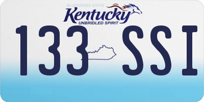 KY license plate 133SSI
