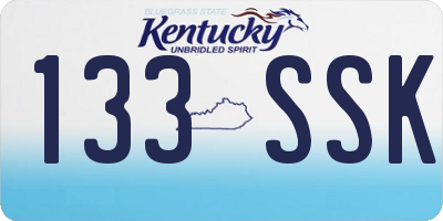 KY license plate 133SSK