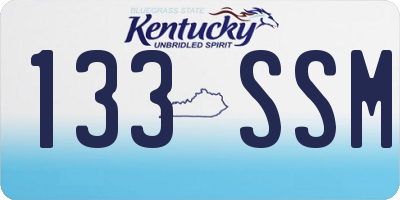 KY license plate 133SSM