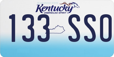 KY license plate 133SSO