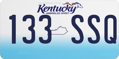 KY license plate 133SSQ