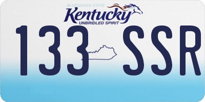 KY license plate 133SSR