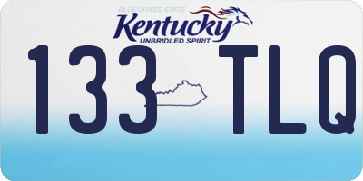 KY license plate 133TLQ
