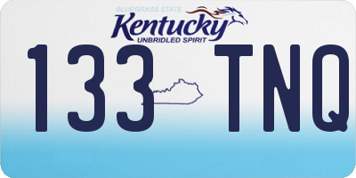 KY license plate 133TNQ