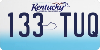 KY license plate 133TUQ