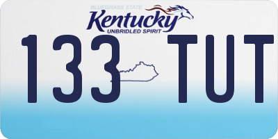 KY license plate 133TUT