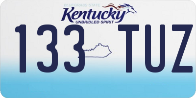 KY license plate 133TUZ