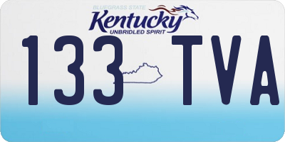KY license plate 133TVA