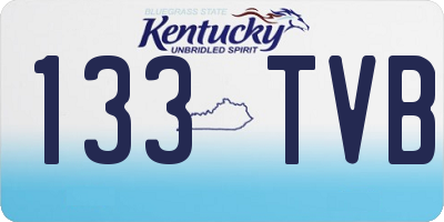 KY license plate 133TVB