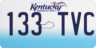 KY license plate 133TVC