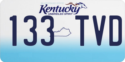 KY license plate 133TVD