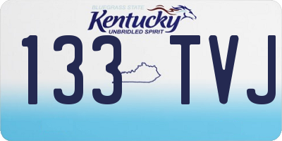KY license plate 133TVJ