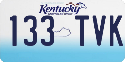 KY license plate 133TVK