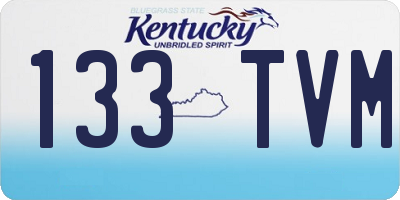 KY license plate 133TVM