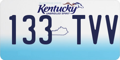 KY license plate 133TVV