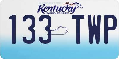 KY license plate 133TWP