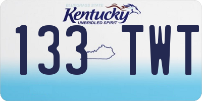 KY license plate 133TWT