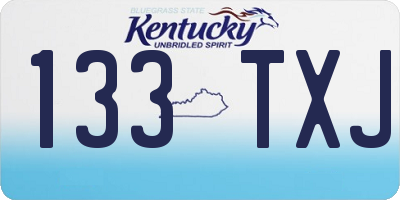 KY license plate 133TXJ