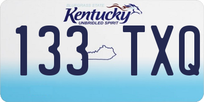 KY license plate 133TXQ