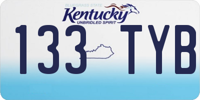 KY license plate 133TYB