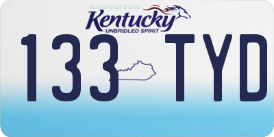 KY license plate 133TYD