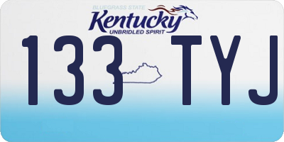 KY license plate 133TYJ