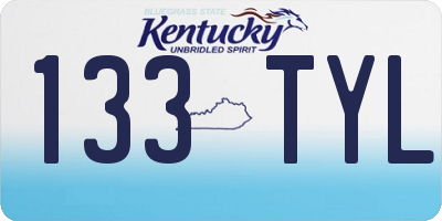 KY license plate 133TYL